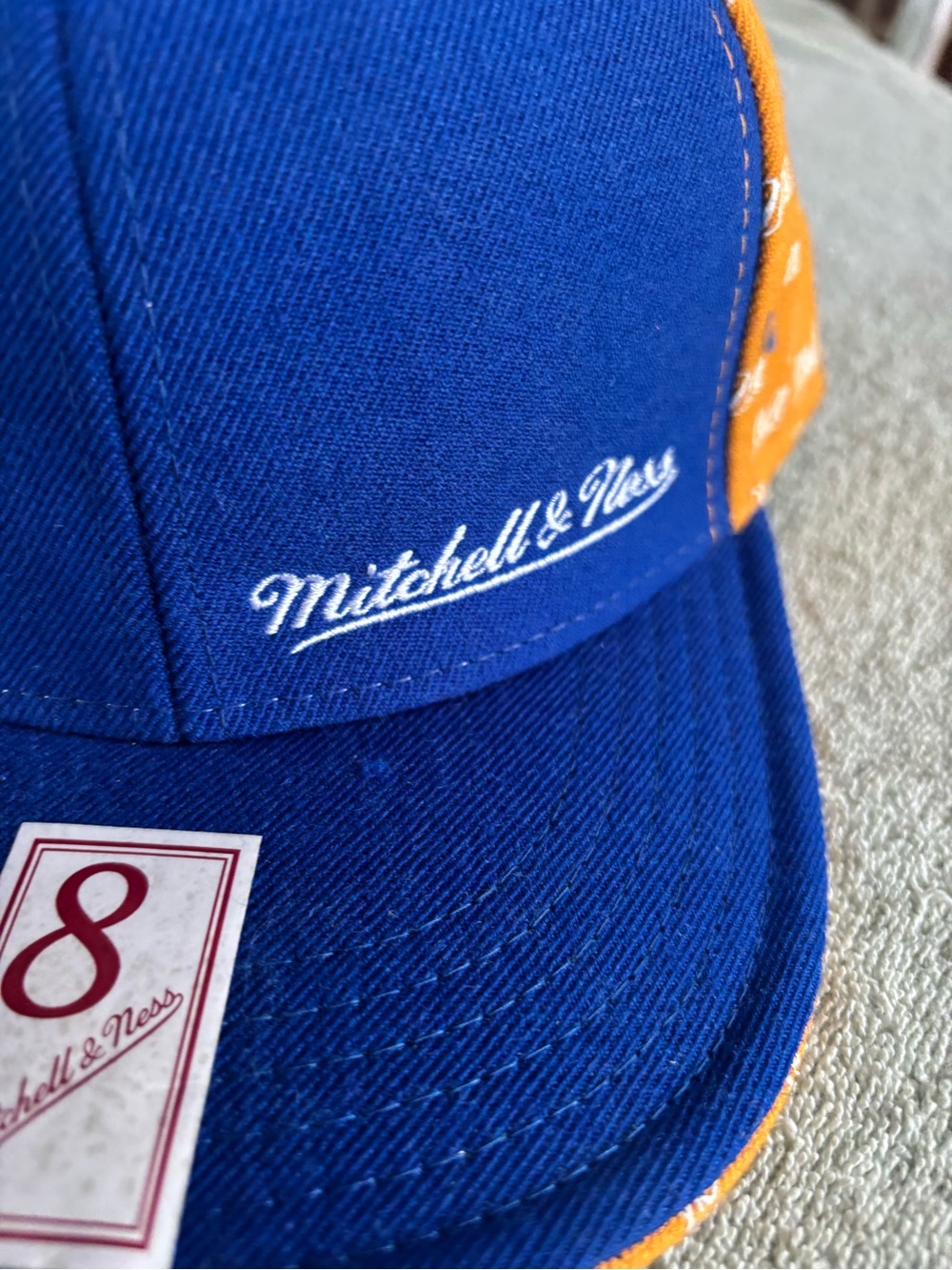 Mitchell & Ness Royal Blue and Orange Kids Trucker Hat